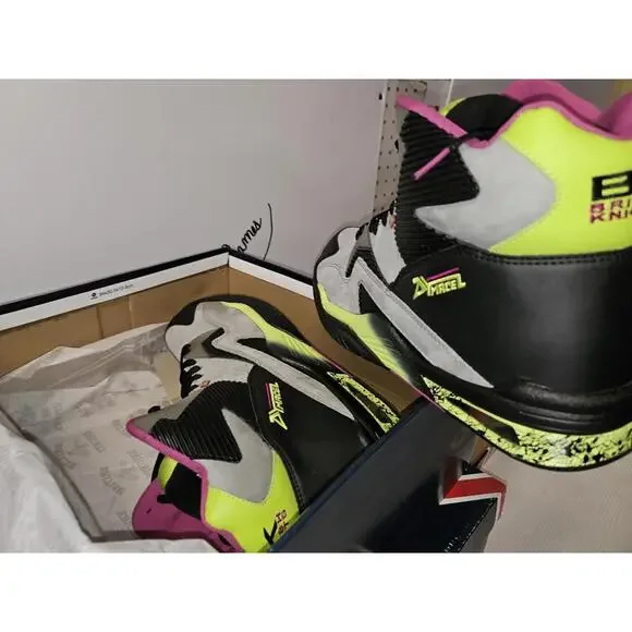 British Knights Dymacel High Tops Size 9.5 Shoes NWT Grey/lime Green/cobal #207